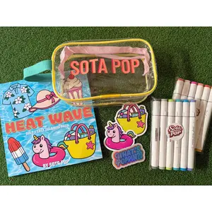 Summer Bundle - LIMITED Sota Pop Bag + Heat Wave + 12 Biyano Markers + Custom Sota Pop Stickers