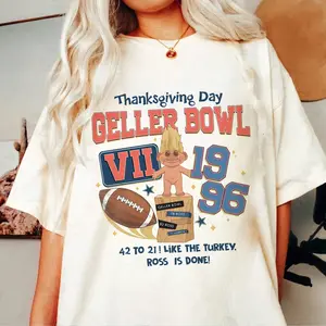 Geller Bowl Friendsgiving Shirt, Thanksgiving Sweatshirt, Ross Rachel Monica Chandler Thanksgiving 90s Nostalgia Shirt, Geller Bowl Tv Show Comedy T Shirt