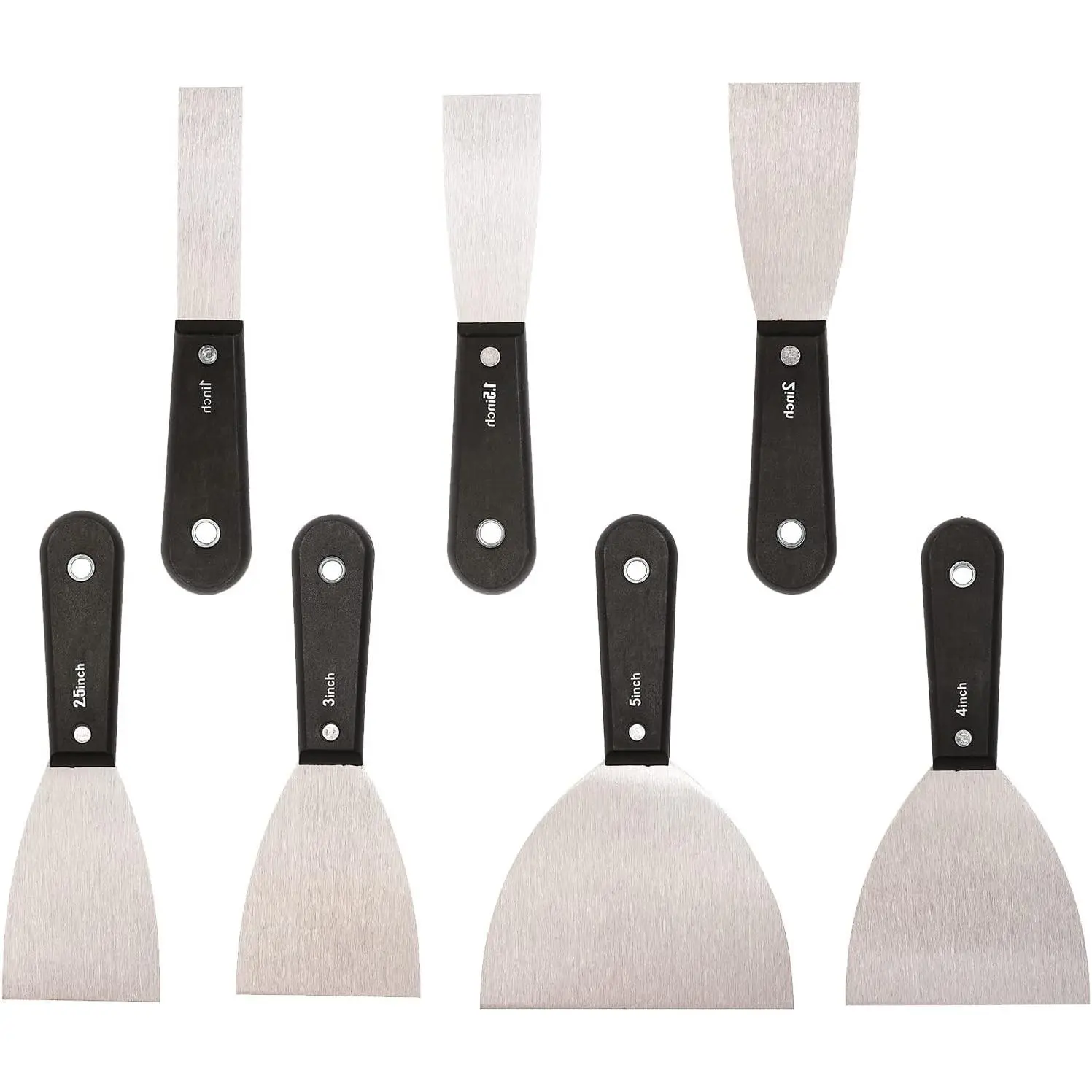 7 PCS Drywall Tools,Putty Knife Scraper Tool,Stainless Steel Paint Scraper Spackle Knife,Drywall Scraper Spackle Taping Knife For Spreading Drywall Spackle Mud, Taping,Repairing wall.