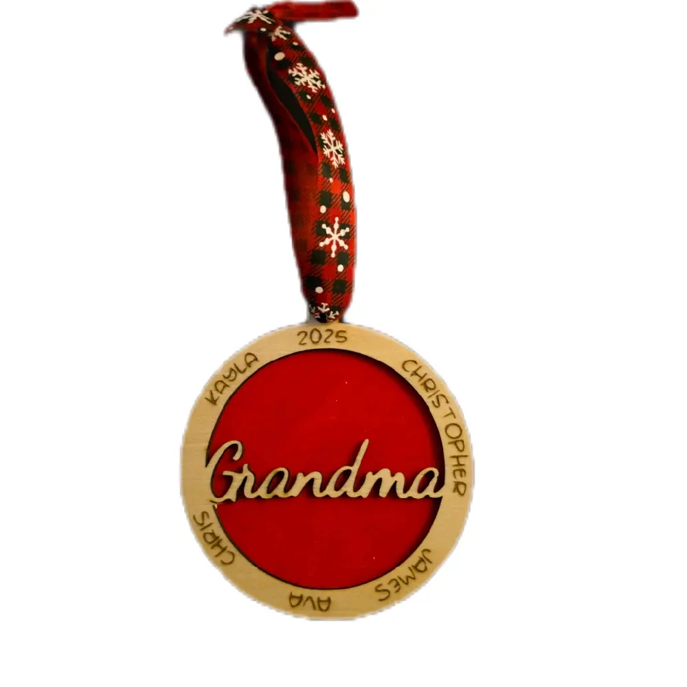 Customized Christmas Ornament - Ball Ornament with Personalized Names and Year