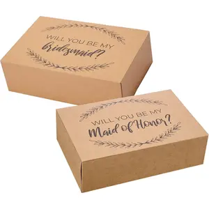 Bridesmaid Proposal Box Set I 6 Pack I 1 Maid of  Proposal Box and 5 Will You be My Bridesmaid Boxes I  Bridesmaid Boxes for Bridesmaid Gifts