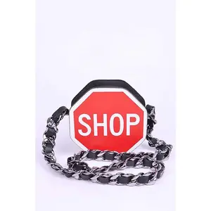 STOP Sign Chunky Chain Swing Bag