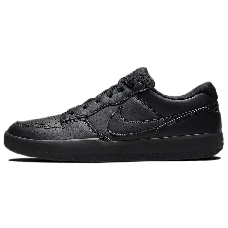 Men's & Women's Nike SB Force 58 Premium Low-Top Retro Skate Sneakers - Athletic Sports Trainer, Casual Black Shoes