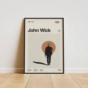 John Wick Poster, Contemporary Wall Decor, Modern Home Aesthetic, Interior Decoration Print