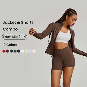 GLOWMODE 2PCS Slim-It BBL Jacket & 4"3 Crossover Bike shorts Bundle Set TikTokShopBlackFriday