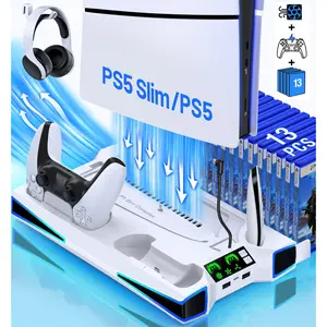 ESYWEN PS5 Cooling Station for PS5/PS5 Slim Disc Digital Console, PS5 Cooling Stand PS5