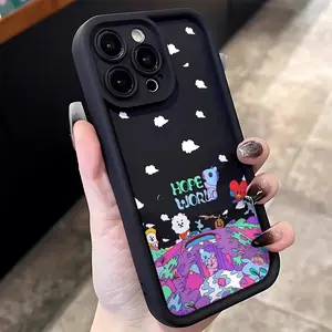 Cute Cartoon Kpop B-bt21 Phone Case Suitable for iPhone 17 16e 16 15 14 13 12 11 Mini Pro Max Air X XR XSMAX 8 7 Plus Anti Fall Soft TPU Back Cover