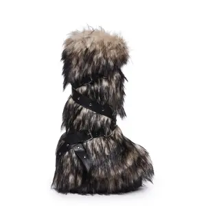 Wild Instincts Faux Fur Boots - Off White