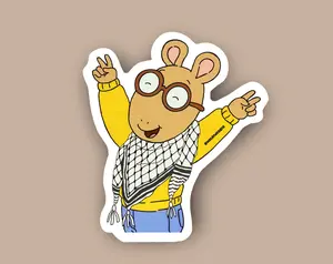 Falastini Arthur Sticker, Palestinian Arthur Sticker, Palestine Sticker, Phone Case Sticker, Laptop Sticker