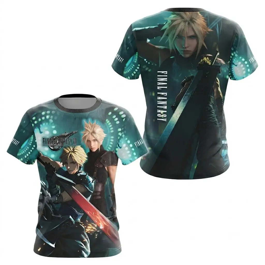 Final Fantasy VII 3D Graphic T Shirt Gift For Fans Gamer Tee
