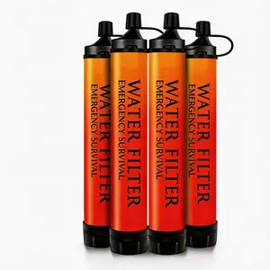 Emergency Survival Water Straws, Large-Capacity Portable Water Filter, Lightweight Reusable Design for Camping & Hiking