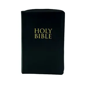 KJV Holy Bible, Giant Print Personal size 11.5 font-in Black-Deluxe Edition with Zipper, Thumb Index Words in Christ in Red