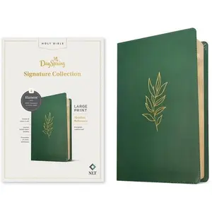 NLT Large Print Thinline Reference Bible, Filament-Enabled Edition (Leatherlike, Evergreen, Red Letter): Dayspring Signature Collection by Tyndale