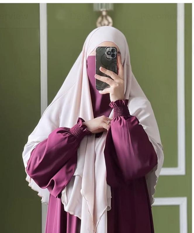 Everyday flow khimar hijab- lightweight, full coverage for daily wear and prayer