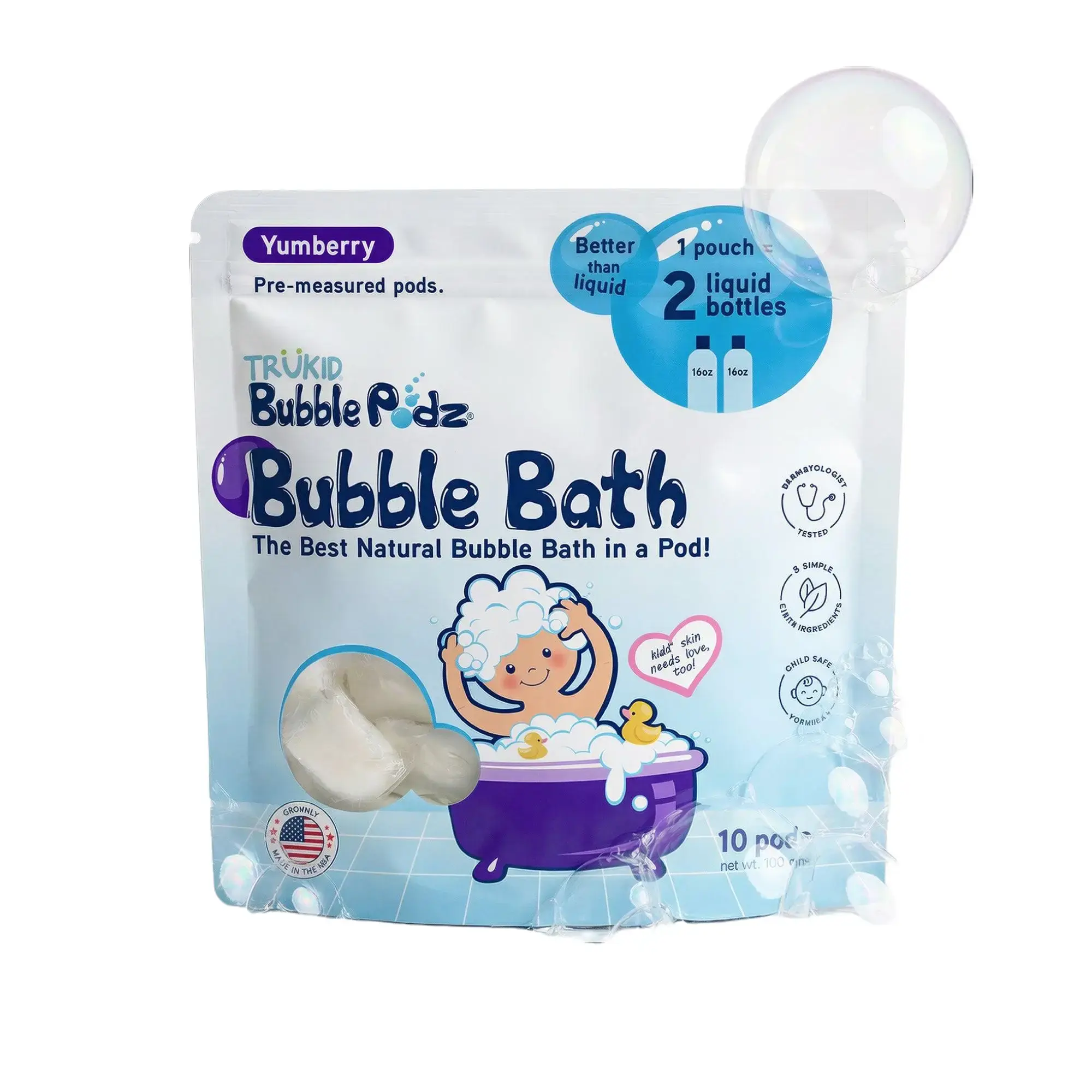 Bubble Podz: YumBerry Scented Bubble Bath