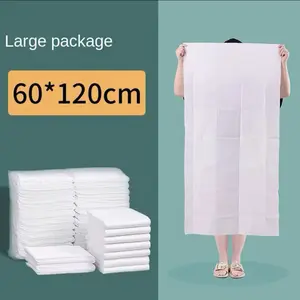 1-Pack Thickened Cotton Disposable Bath Towels (23.6 x 47.2 in) – Individually Packaged
