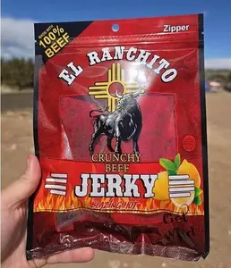 Blazing Hot NEW LOOK El Ranchito Crunchy Beef Jerky Net Wt. 2 oz