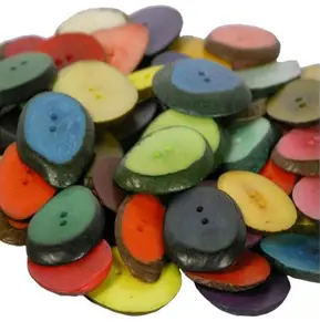 Large Hand-Dyed Tagua Nut Buttons-Lots of 5-10-15-20 - Vegetable Ivory -Large Tagua Buttons