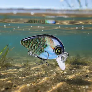 Hard Swimbait Lure: 1.12 Inch Miniature Travel Fishing Lure, 1.95g Ultra-Lightweight Design, Dynamic Action for Long Casts. Freshwater & saltwater Use. Targets Bass, Trout, Seabream. ideal Compact Gear.