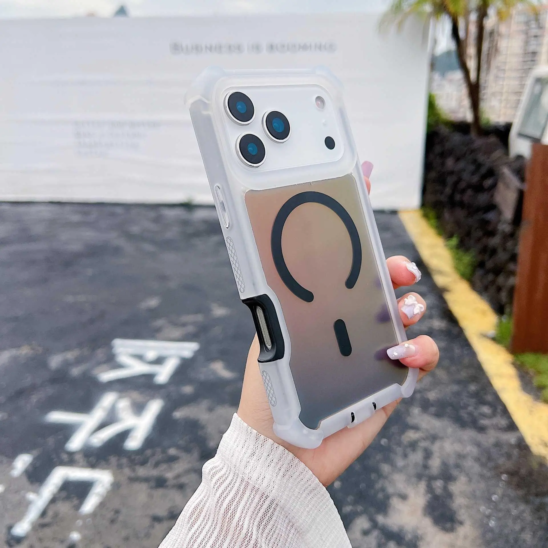For iPhone 17 Pro Max Space Case Chameleon Phone Case For iPhone 16 Pro Magnetic Triple-Proof For iPhone 15 Case HNAF61Dccdv