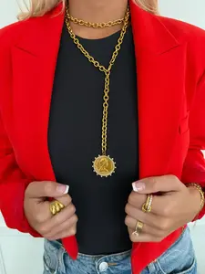 Gold Coin XL Wrap Necklace