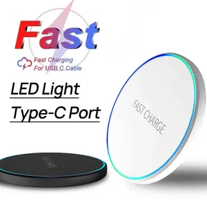 Wireless Charger Pad LED Light for iPhone 17 16 15 14 13 12 11 Xs Max X XR 8 Fast ChargingStation Ulefone Doogee Samsung Note 9 8 S10 S11 Plus S20 21