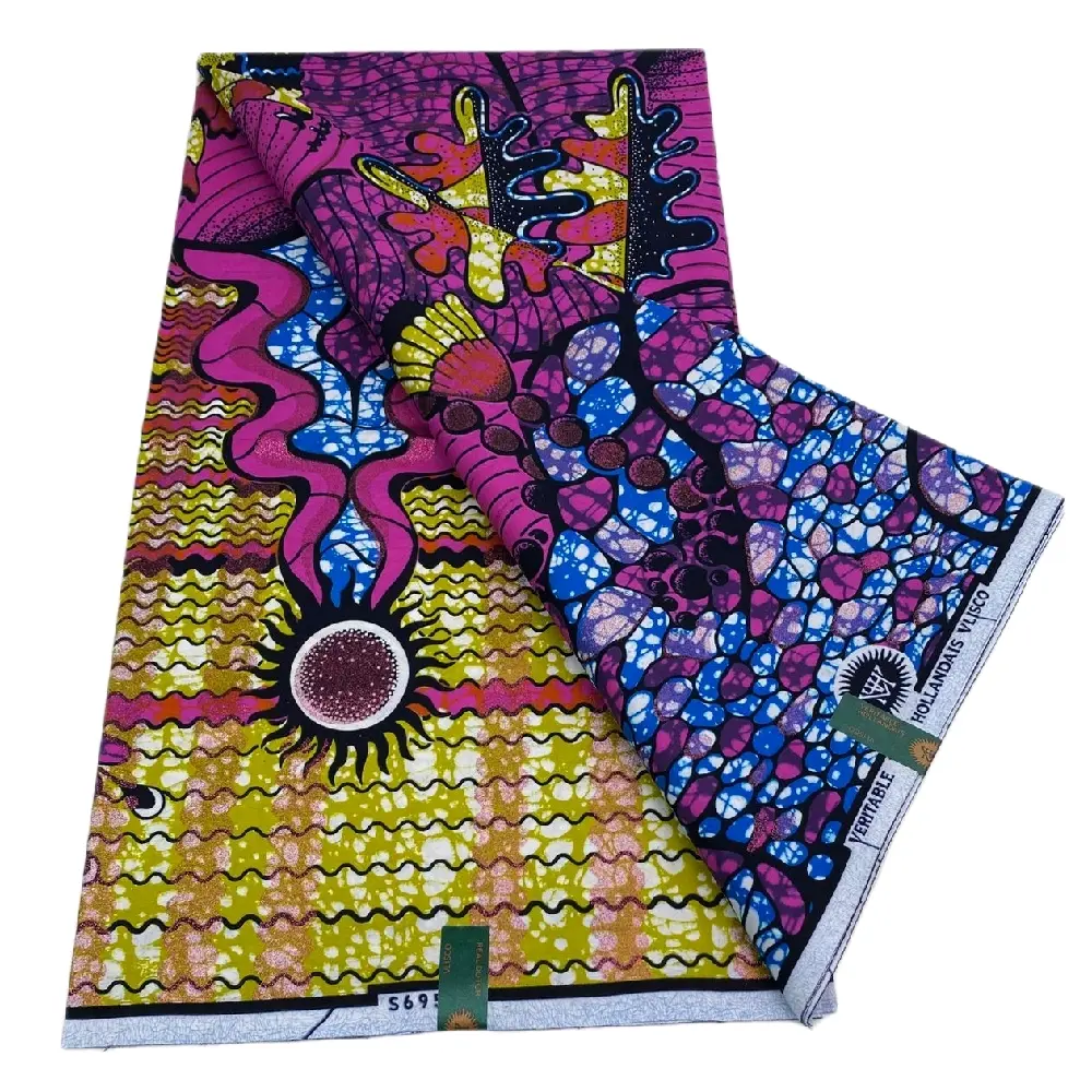 Authentic African Super wax 100%Cotton 6yards
