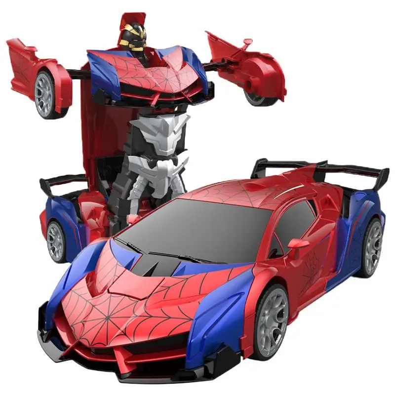 HEGOAI 2-in-1 Spider Transformation Remote Control Car Toy, 2.4GHz 1:18 Scale RC Model Car, 1-Click 360° Rotation, Best Gift for Boys