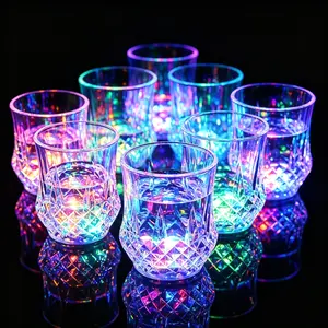 Liquid Activated LED Flash Pineapple Beer Mug Multicolor Water Activated Glowing Tumblers with lights activate when liquid is added for Bar Party Decor and Festive Celebrations Christmas Gift Shimmering Plastic Material