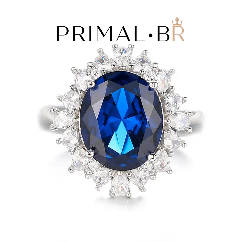 [#003]Lab Created Gemstones Rings Blue