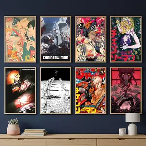 Anime Chainsaw Man Poster HD Canvas Prints Wall Art Room Aesthetics Decor for Anime Lovers TV Show Fans Teen Girls Boys Birthday Gifts
