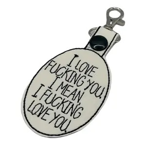 Darn Autocorrect Keychain, Embroidery I love fucking you, I mean I fucking love you key fob, gift for him, Valentine's Day, boyfriend