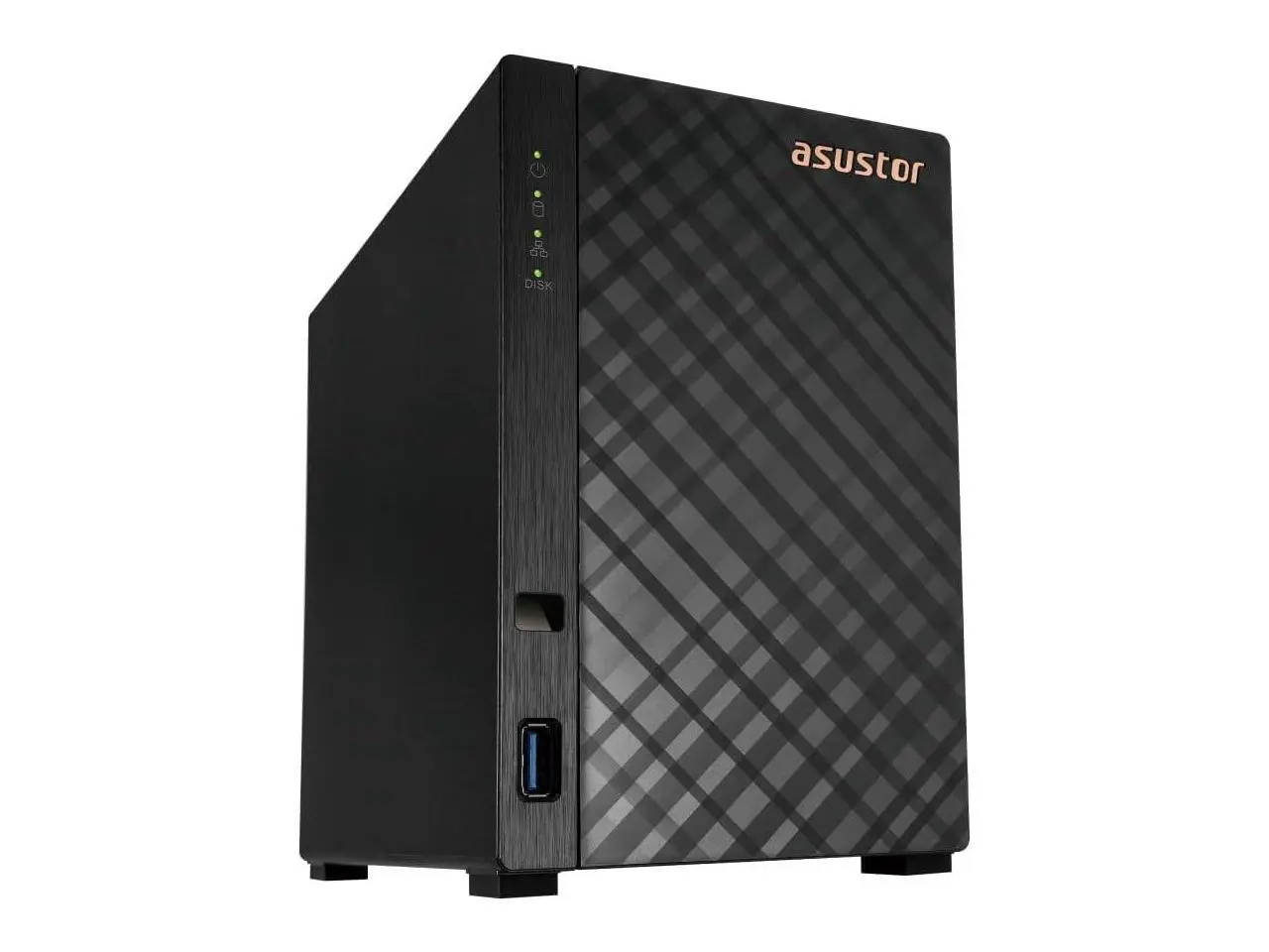 Asustor AS1202T Drivestor 2 Gen 2 ,2 Bay NAS, Quad-Core 1.7GHz CPU, 2.5GbE Port, 1GB DDR4, Three USB 3.0 (Diskless)