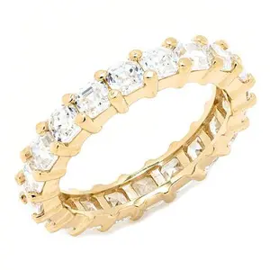 Radiance by Absolute™ Simulated Diamond 3mm Asscher Eternity Ring