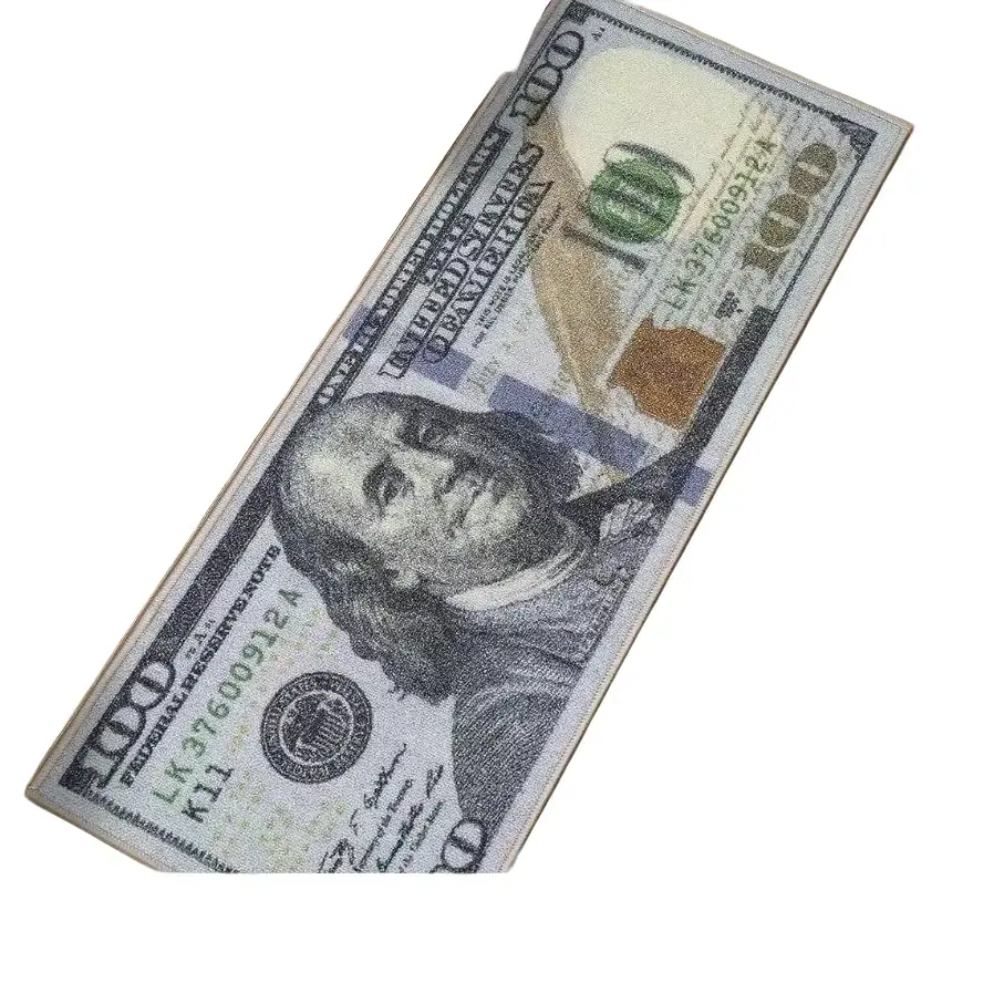 $100 Dollar Bill Rug Money Rug Print Doormat for Hallway Entrance Living Room Floor Rugs Home Decor