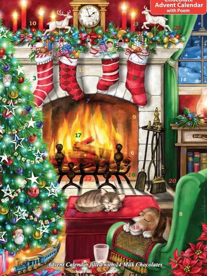 Vermont Christmas Company Cozy Christmas Chocolate Advent Calendar (Countdown to Christmas)