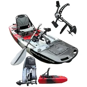 9.5ft Raider Modular Pedal Fishing Kayak Red White Black | Propeller Drive | 380lbs Capacity | HDPE | No Roof Rack Needed
