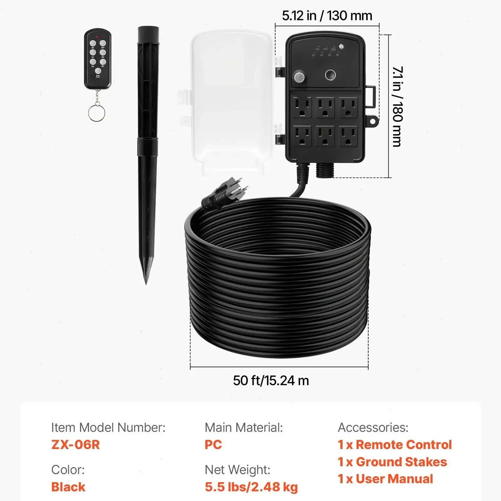 Remote & Timer【50 ft】