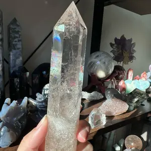 Clear Crystal tower Home Ornament