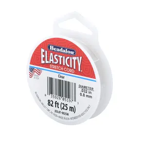 Clear Elastic Stretch Cord for Jewelry Making – 0.8mm, 25m Bulk Spool