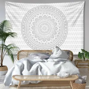 White Mandala Tapestry