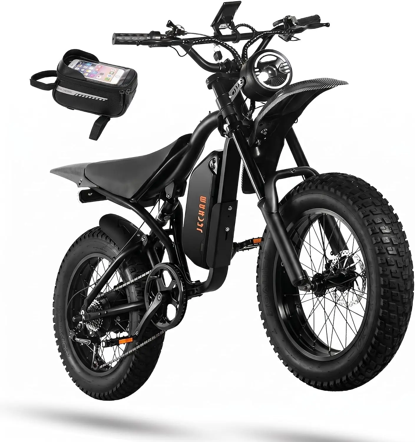 【JECHAM】【QL200】Adult/Teen Commuter Electric Bike, 3000W/4700W Peak Power, 40-50MPH Top Speed, Lightweight Aluminum Alloy Frame, Powerful Motor, Puncture-Resistant Tires, Dual Suspension, Advanced Performance