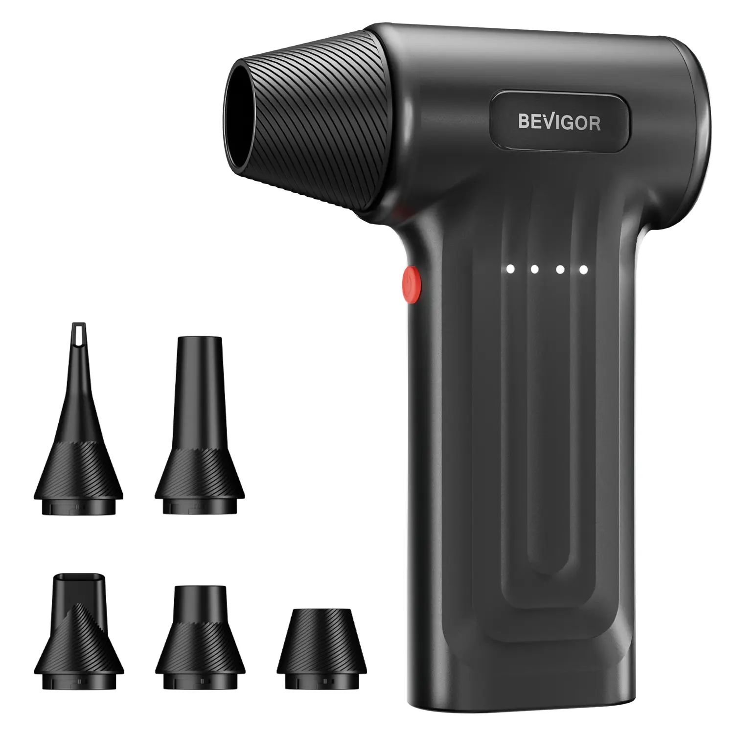 Bevigor Flame Retardant Electric Compressed Air Duster, 110000 RPM HF99 Model, 2.5H Fast Charging, 4 Adjustable Speed Power Blower for PC Keyboard, Desk-Setup