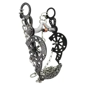 4 7/8" Freno Black Herradura Charro Stainless Horse Bit