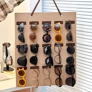 15-grid Glasses Storage Bag, Sunglasses Storage Hanging Bag, Sunglasses Display Stand, Multi-functional Hanging Bag, Foldable Glasses Storage Bag, Sunglasses Storage Organizer, Space Saving Organizer, Storage Carrying Bag
