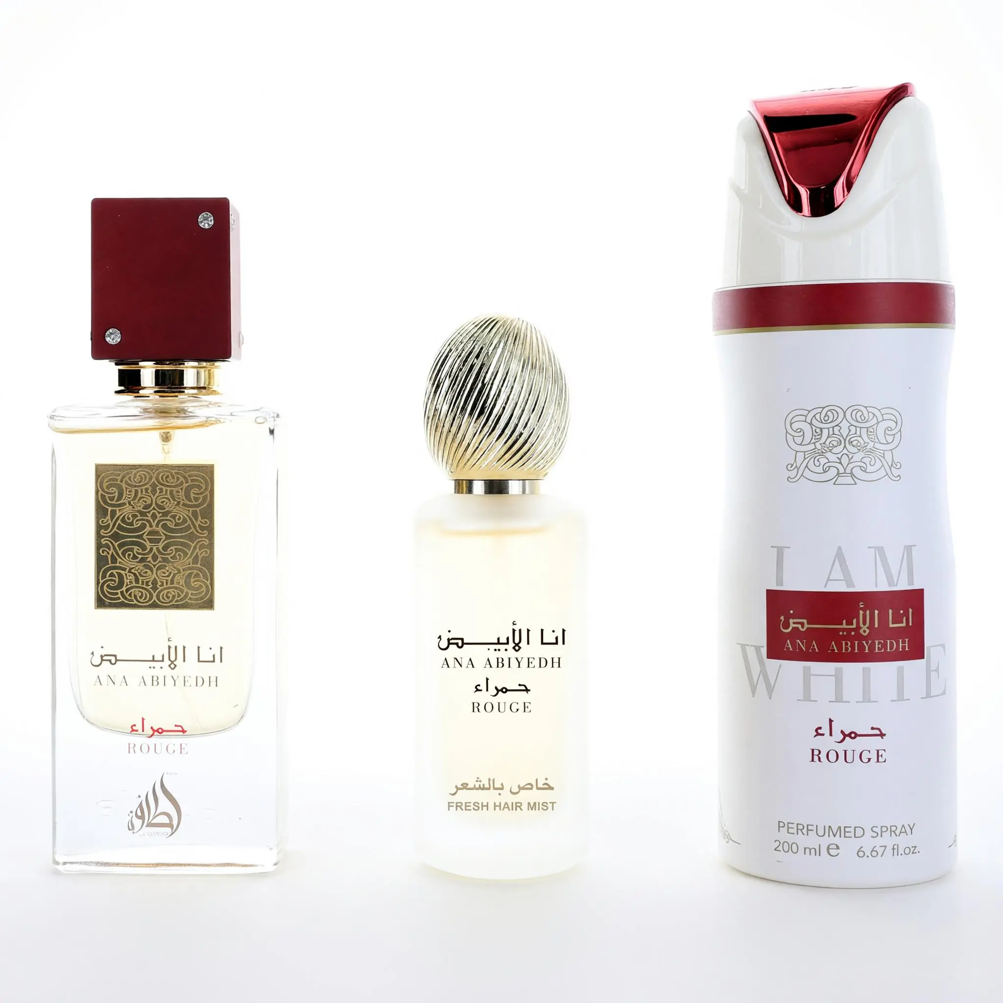 Lattafa Ana Abiyedh Rouge Eau De Parfum Unisex — Nashi Pear, Kumquat, Bergamot | unisex woody perfume, lattafalong-lasting bergamot cologne, unisex amber woody cologne, caramel, nashi pear perfume, geranium, kumquat perfume, ambergris, nashi pear kumquat