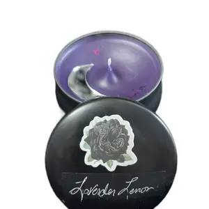 Lavender Lemon Candle with Sage for Clearing and Protection Aromatherapy Scented Wax