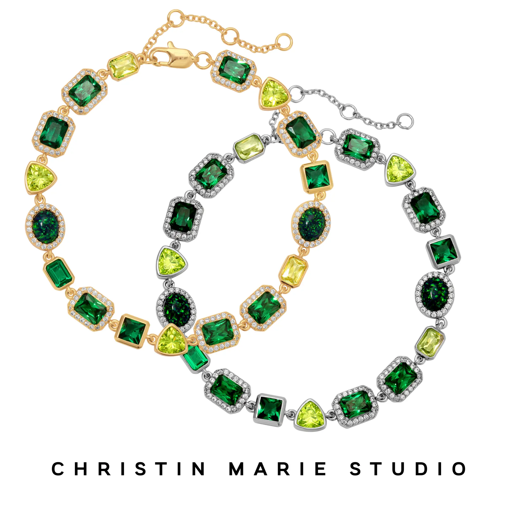 Emerald Envy (Green) Solstice Gemstone Anklet