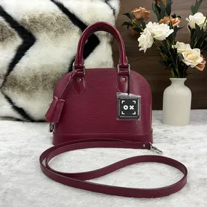 Pre-owned Louis Vuitton Fuchsia Epi Leather Alma BB — Shell Shaped Handbag and Shoulder Bag 866