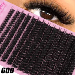 DIY Eyelash Cluster Set, D Curl 8-16mm Mixed Length, Soft Reusable Lashes, Beginner Friendly, Travel Essential, Perfect Gift for Women